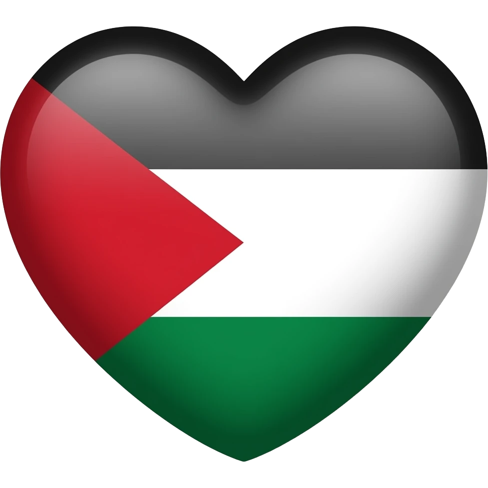 Palestine heart flag emoji