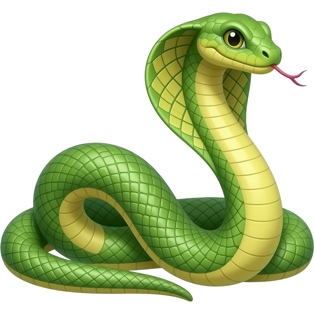 full body Shesha Naga emoji facing towords right side emoji