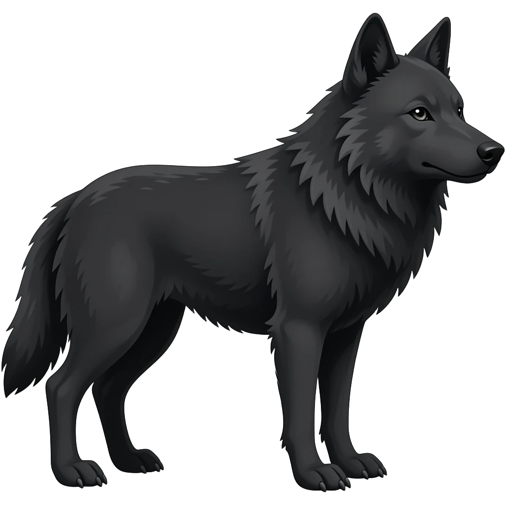 Lobo negro emoji