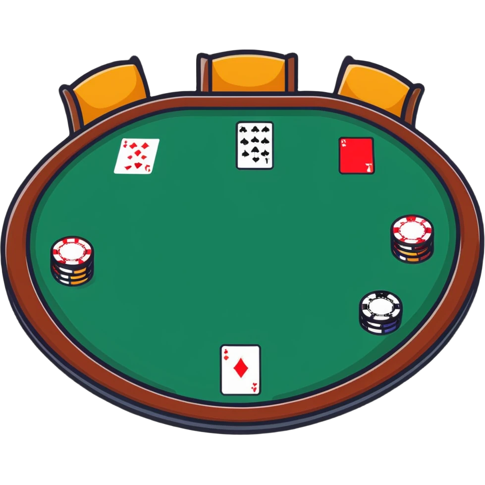 live casino poker table emoji