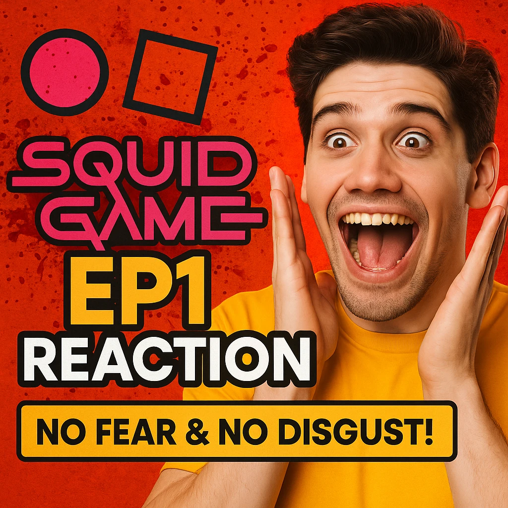 Ep 1 react a squid game de netflix defi ne pas avoir peur et pas être dégouté du sang  emoji