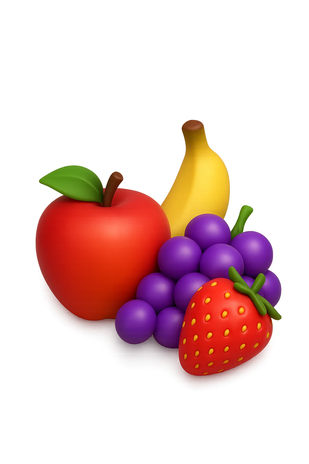 emoji 3d stile iphone che rappresenta montagnetta di frutta fresca 3d emoji