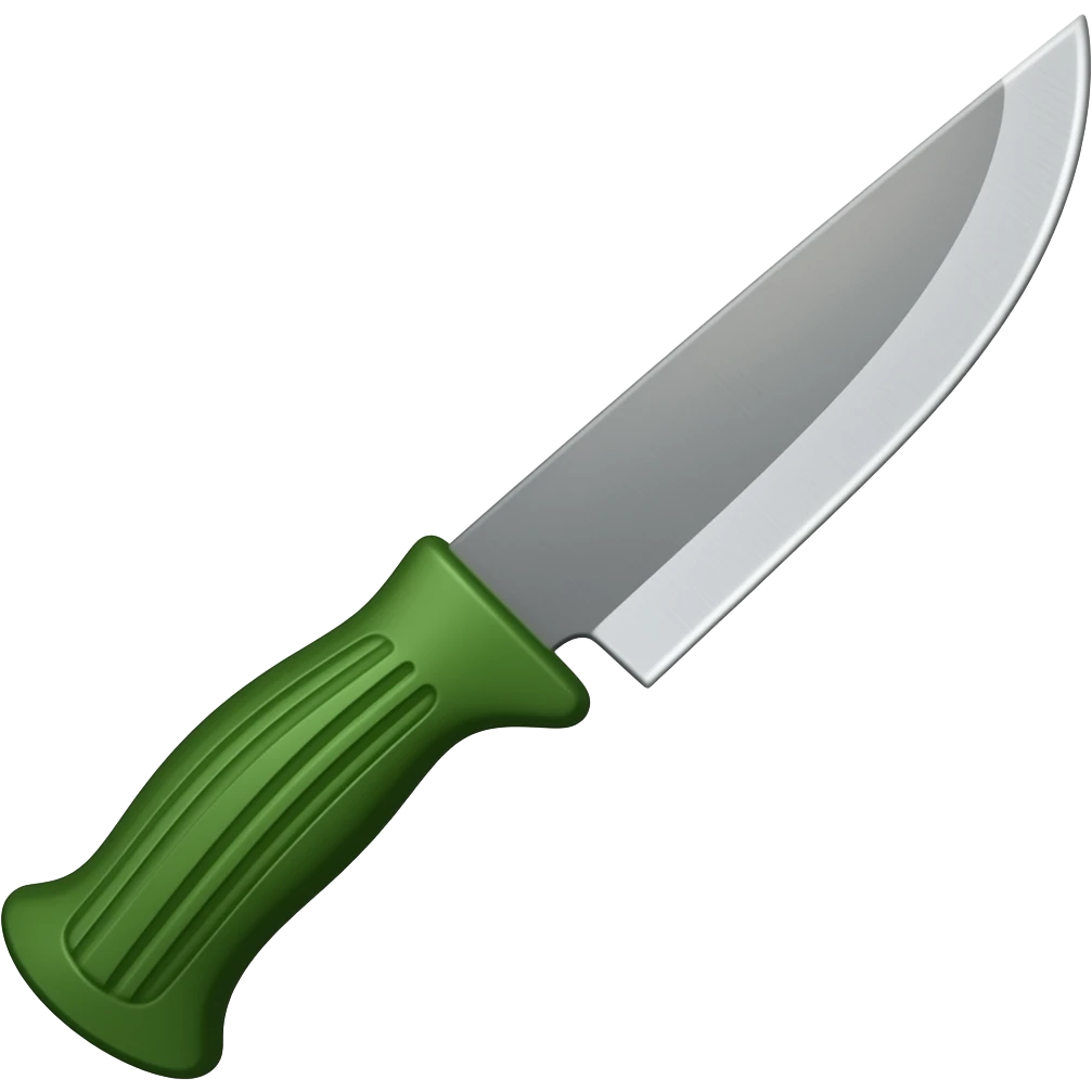 Sharp Machete green Handle right  side side emoji