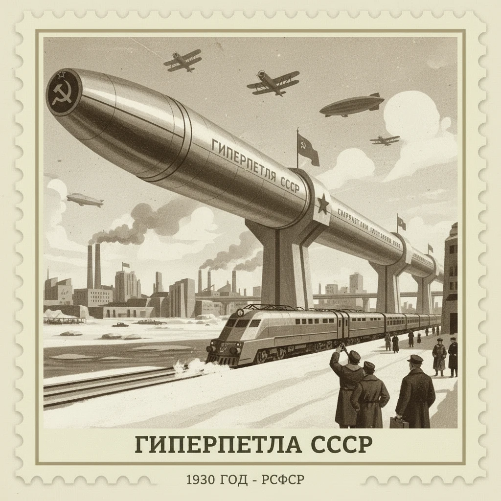 Hyperloop USSR-edition. 1930 год

Стилизуй под марку как на фото  emoji