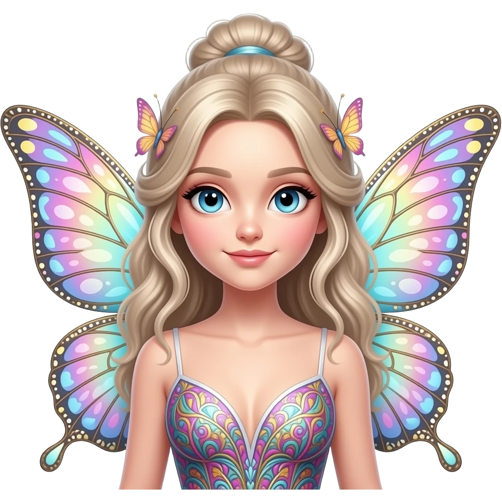 fairy with colorful wings emoji