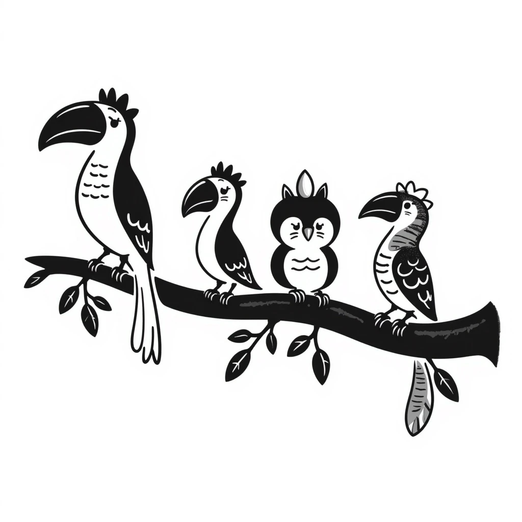 Tropical birds emoji