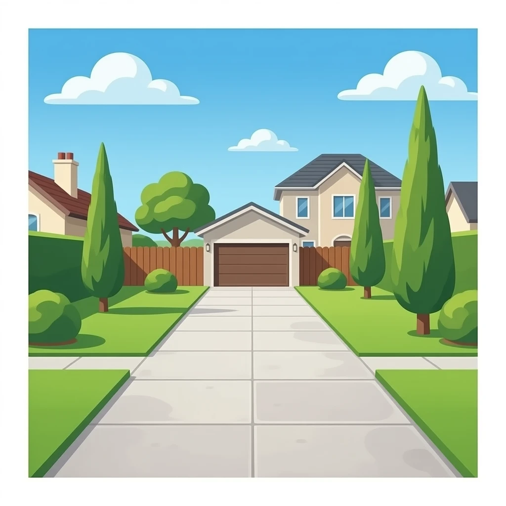 concrete driveway 3D emoji