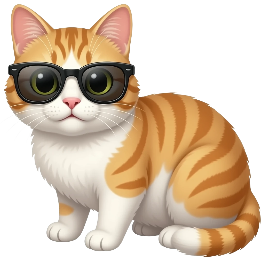 Cat wearing sunglasses emoji