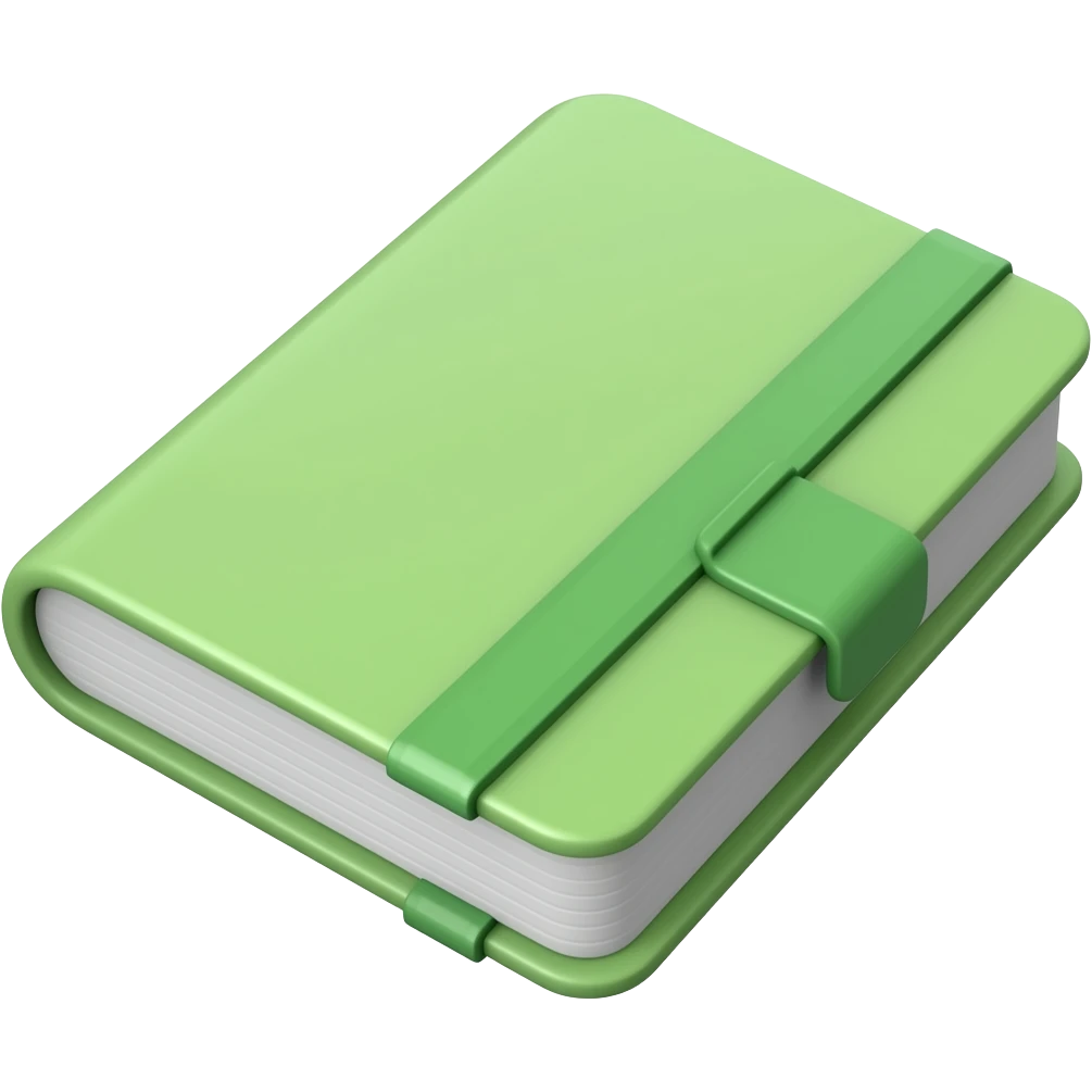 light green notebook emoji
