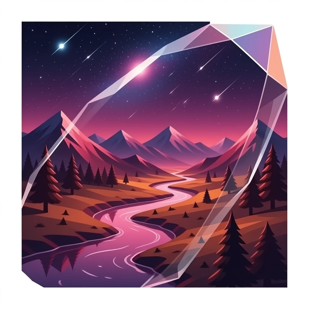 red iridescent nebula detailed crystal shard emoji