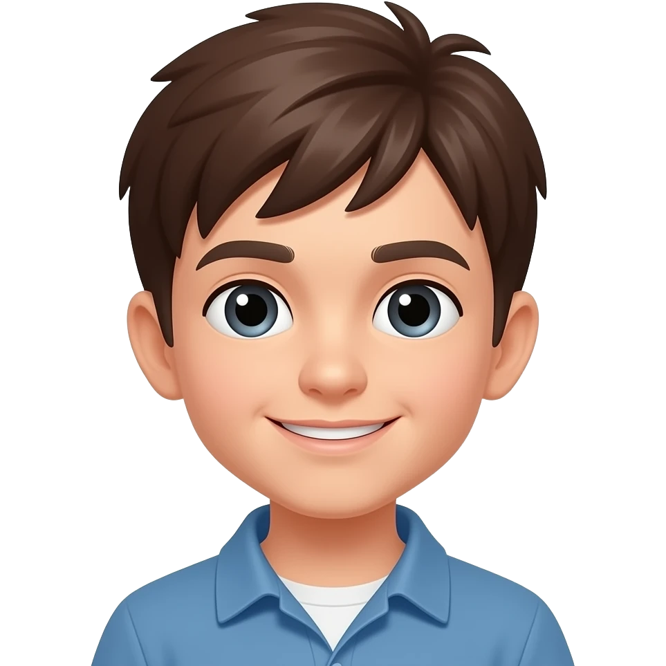 crea un emoji de chico solo el rostro, solo la cara emoji