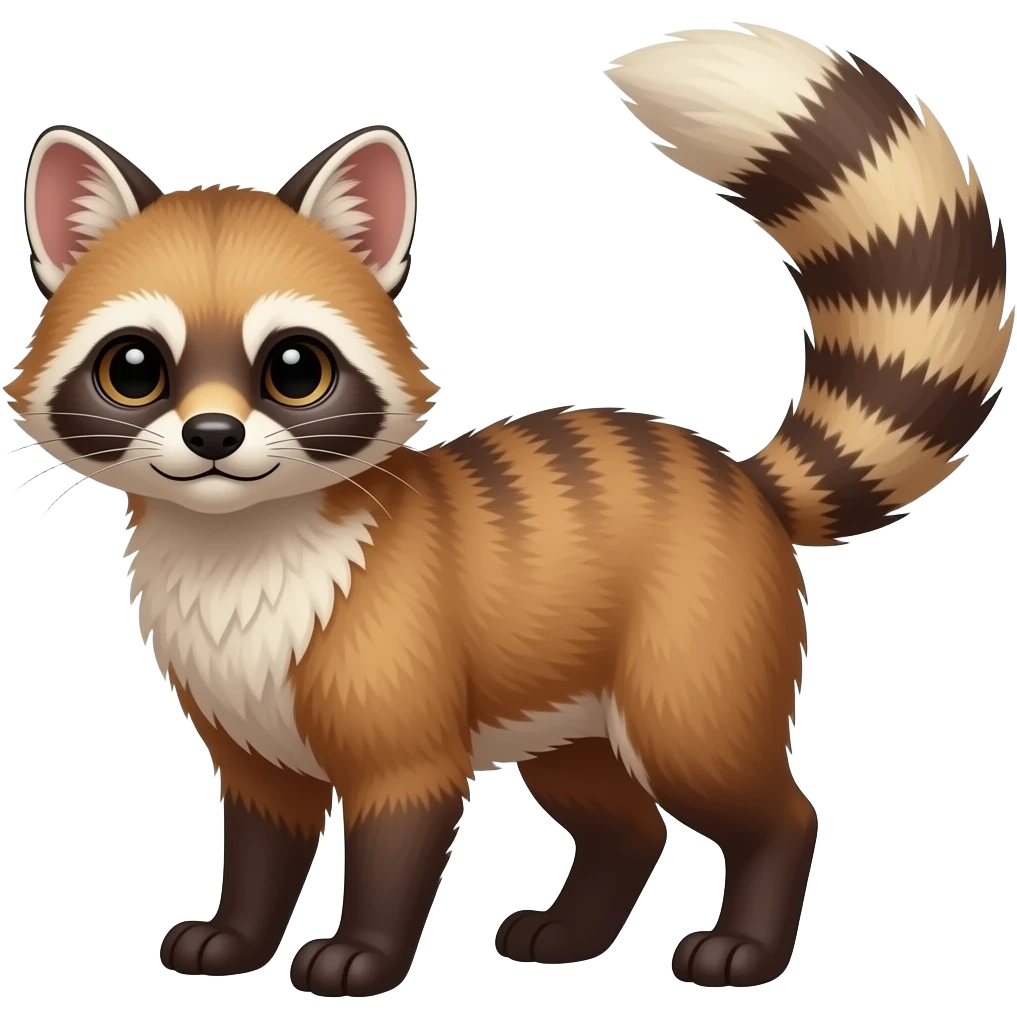 Cacomistle-tanuki-caracal-animal-hybrid (full body) emoji