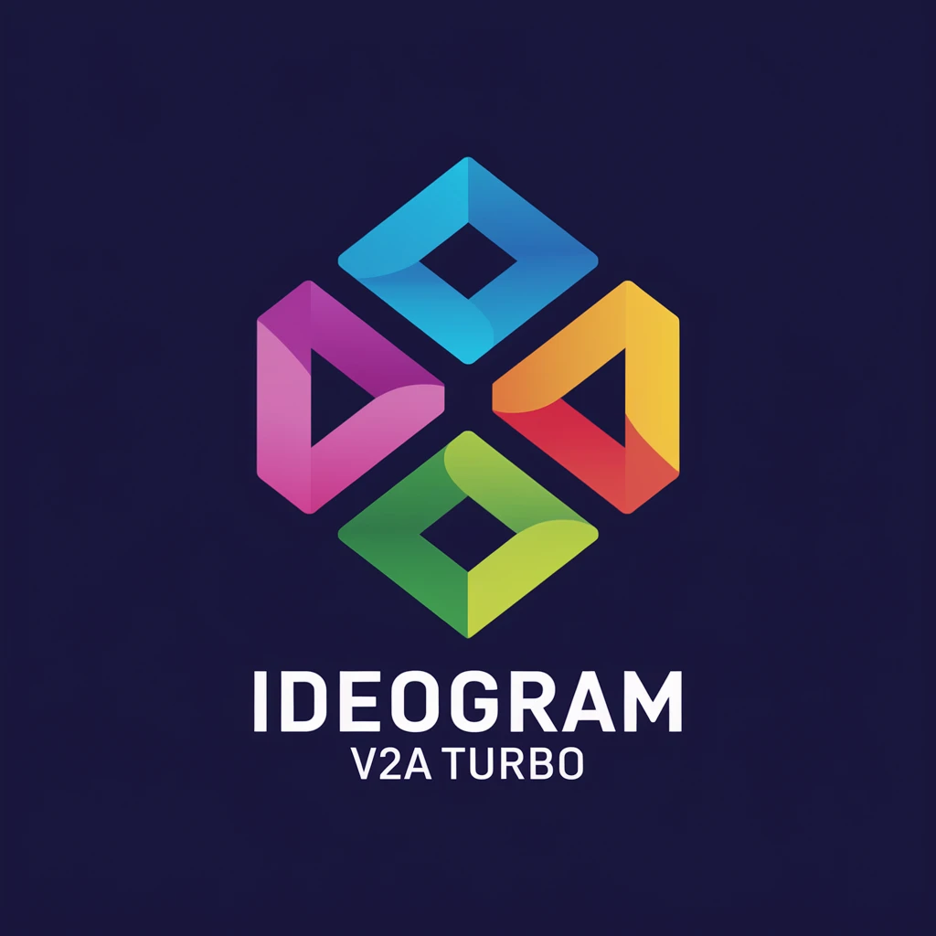 make a colorful logo of text "Ideogram V2a Turbo" emoji