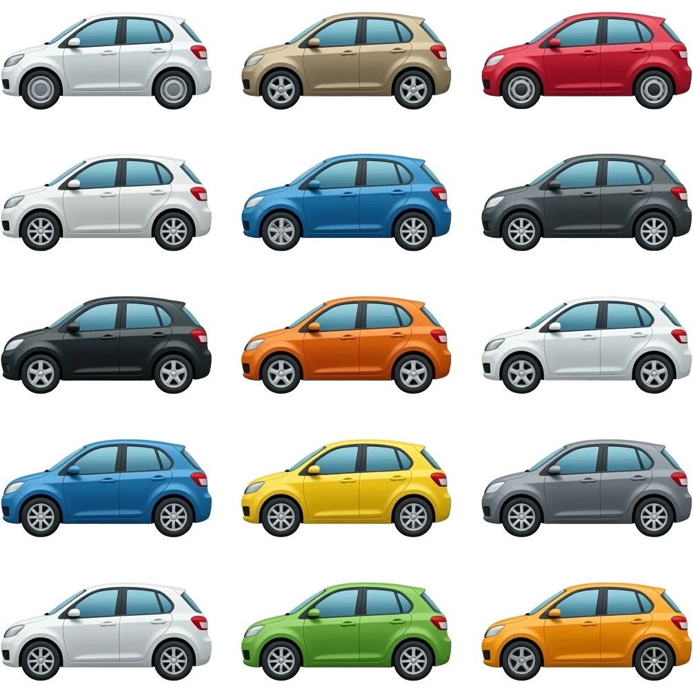 a lot of cars emoji