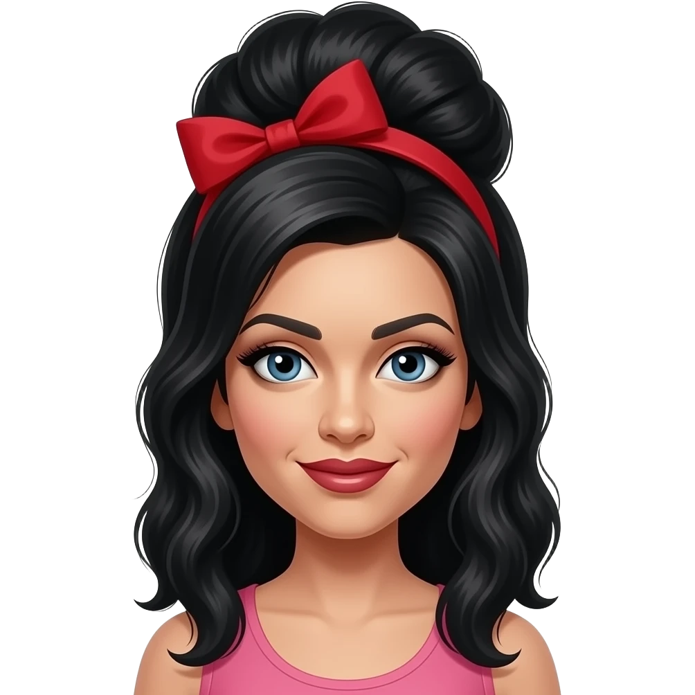 Amy Winehouse Beehive hairstyle red hairband emoji