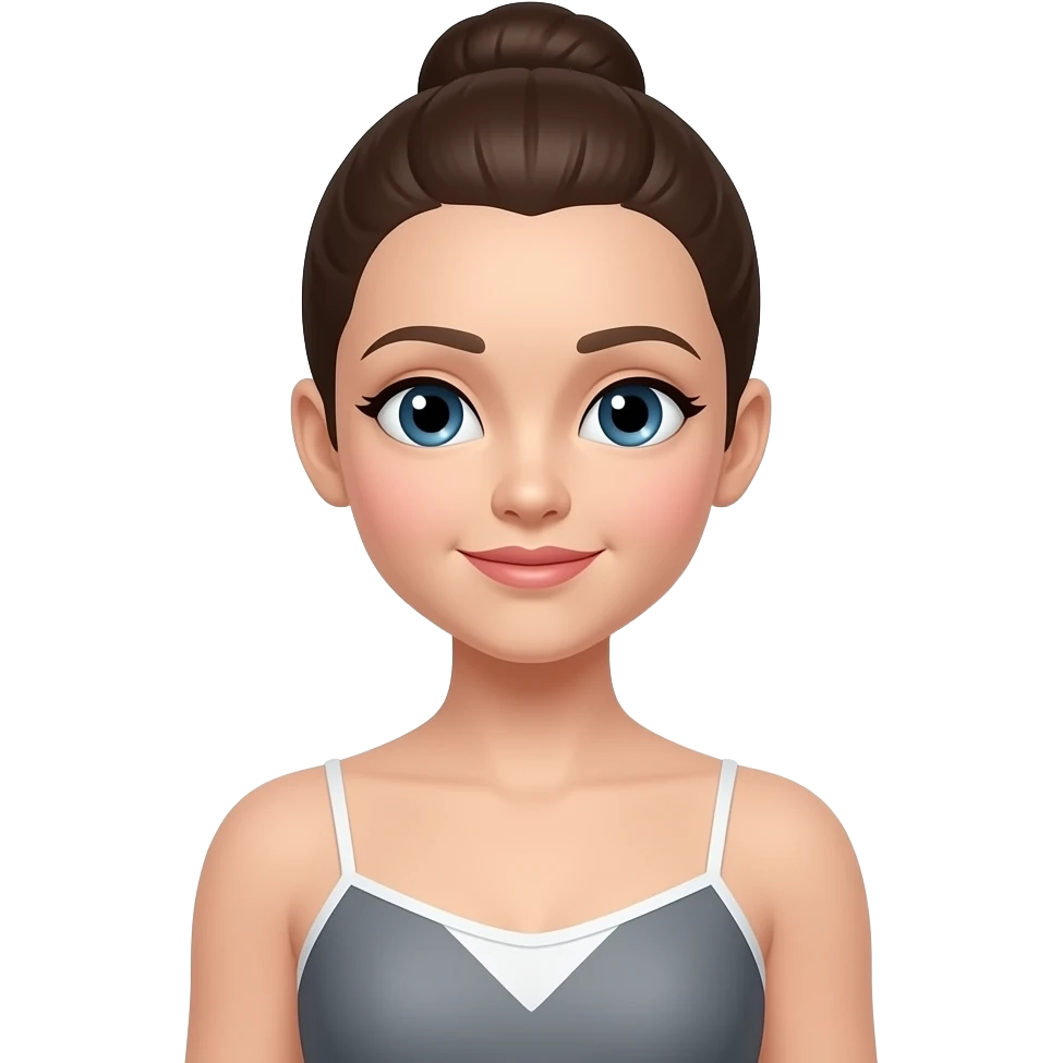Ballerina in gray and white emoji