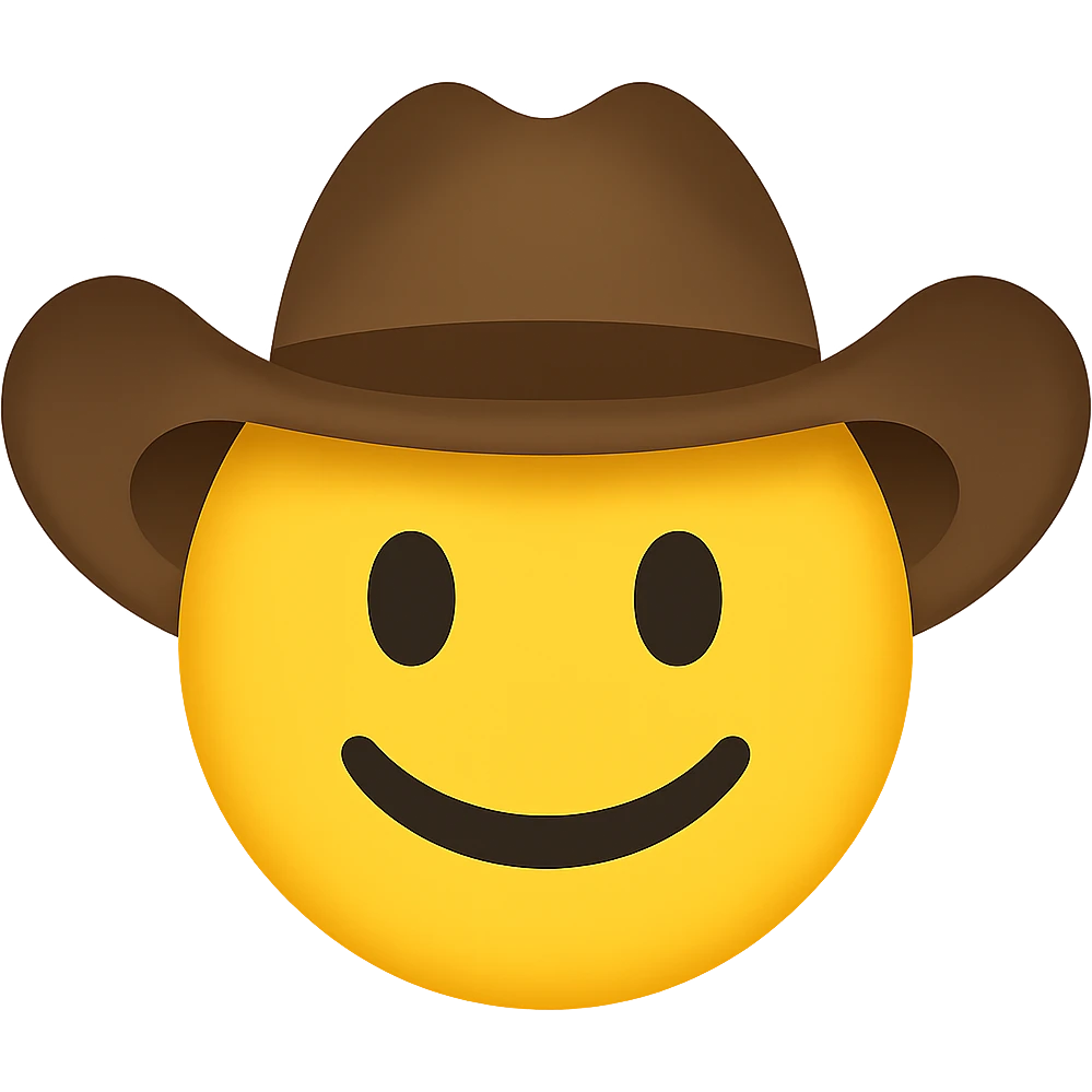face with cowboy hat emoji emoji