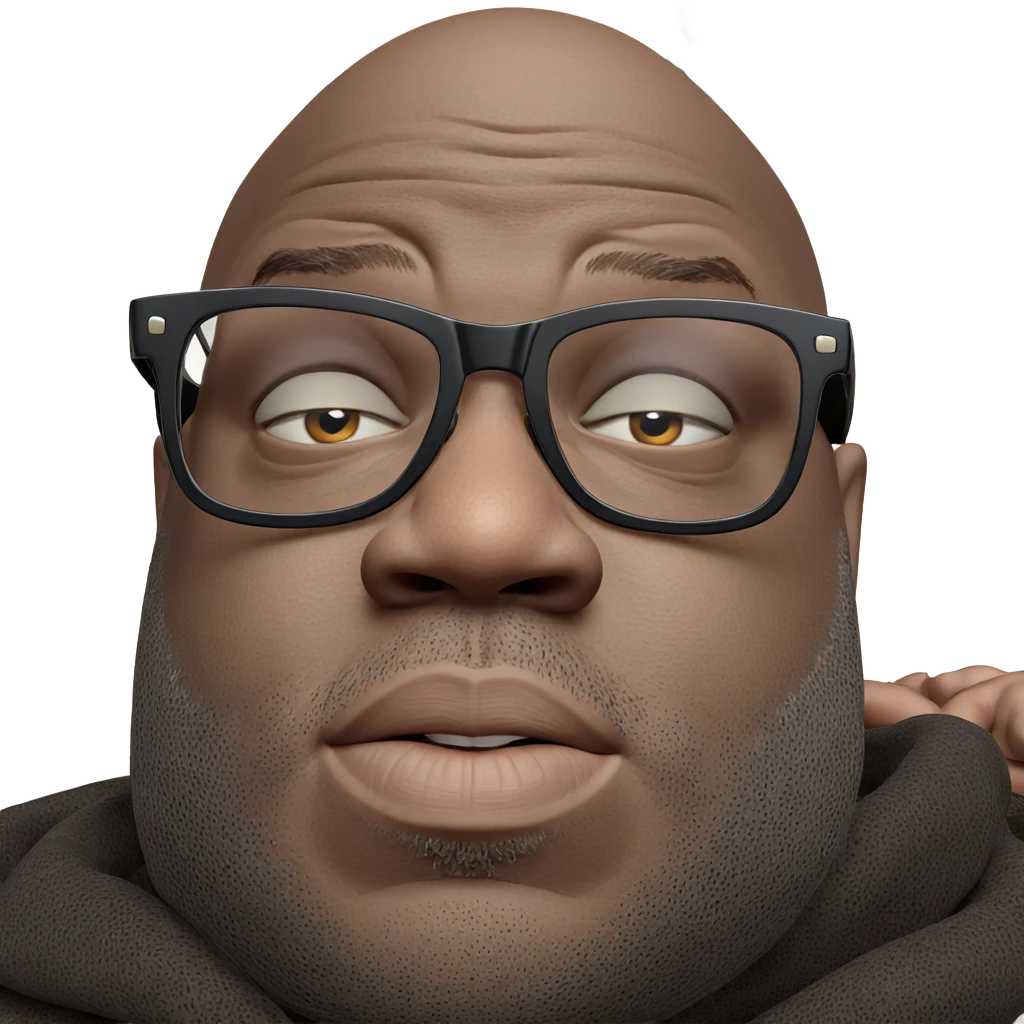 bald boy with glasses portrait emoji