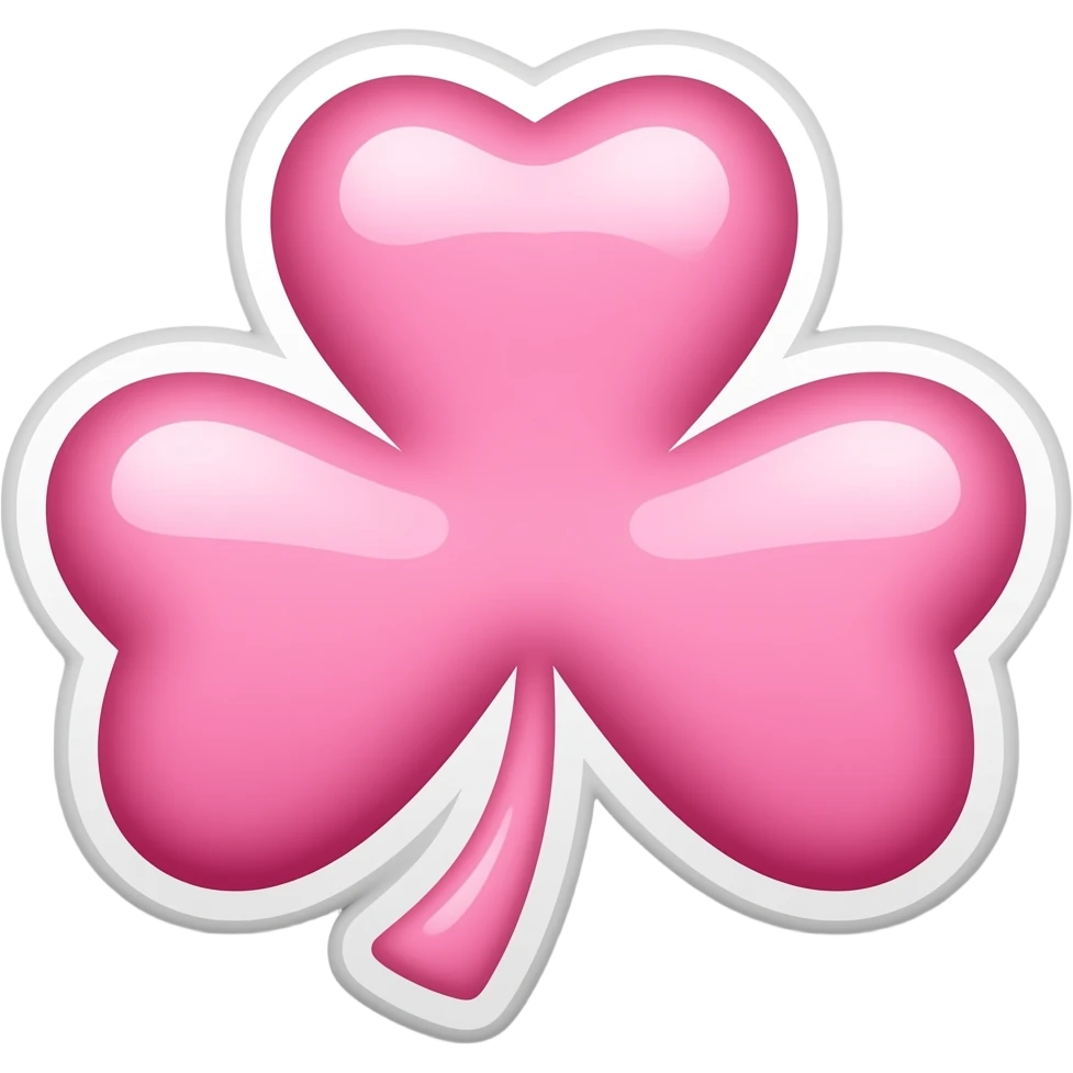 Make it a sticker of pink four leaf clover emoji