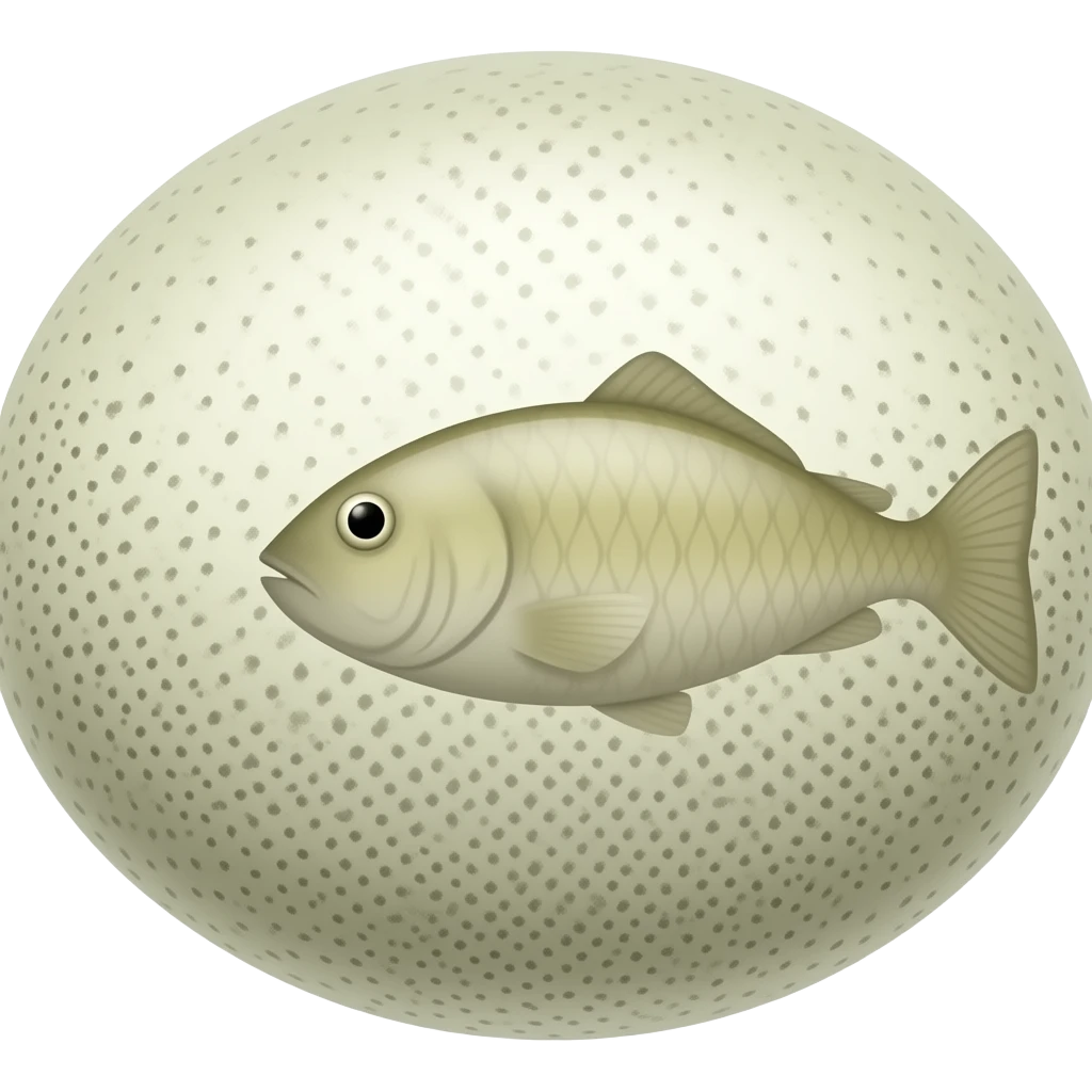 fish egg emoji