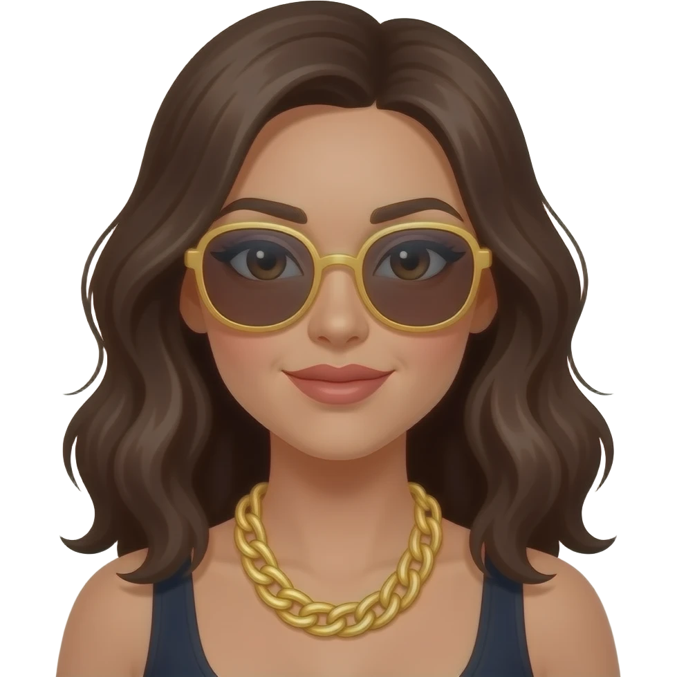 woman with Golden Chain And sunGlass emoji