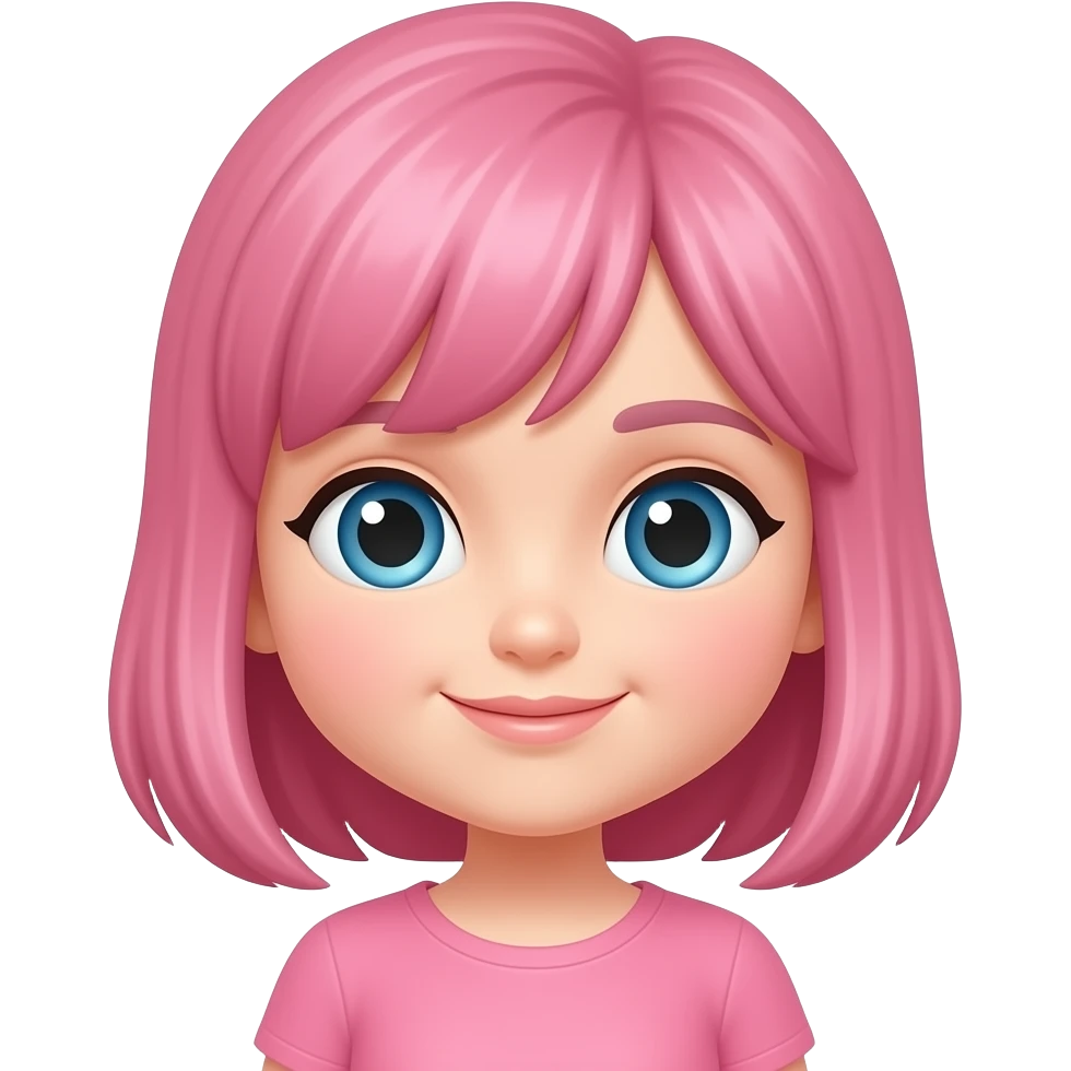 Cute pink people girl emoji