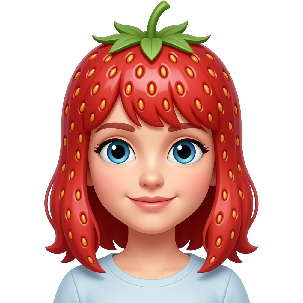 make a emoji that is a girl with strawberry hair emoji