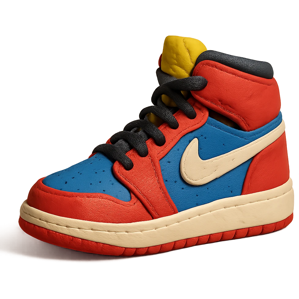 claymation style Nike Air Jordan high-top sneaker emoji