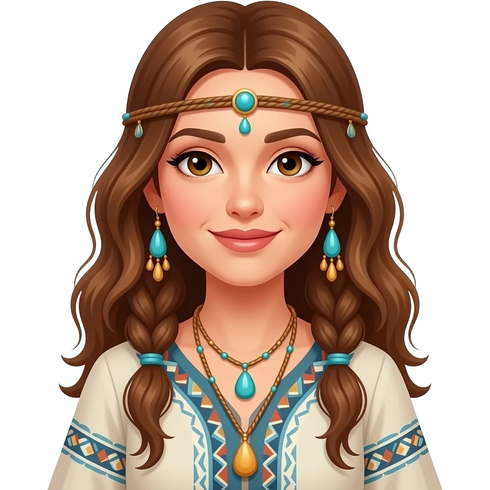 woman with boho emoji