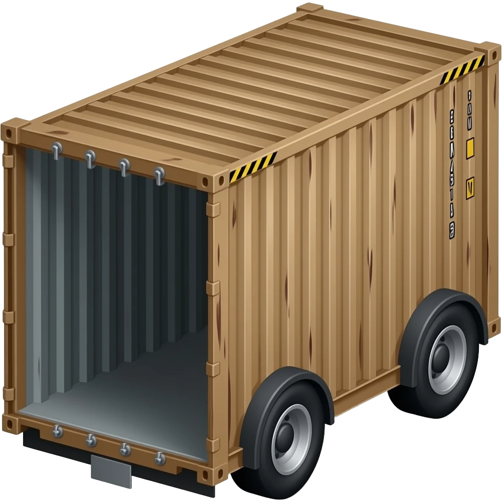 cargo trailer rasty open emoji