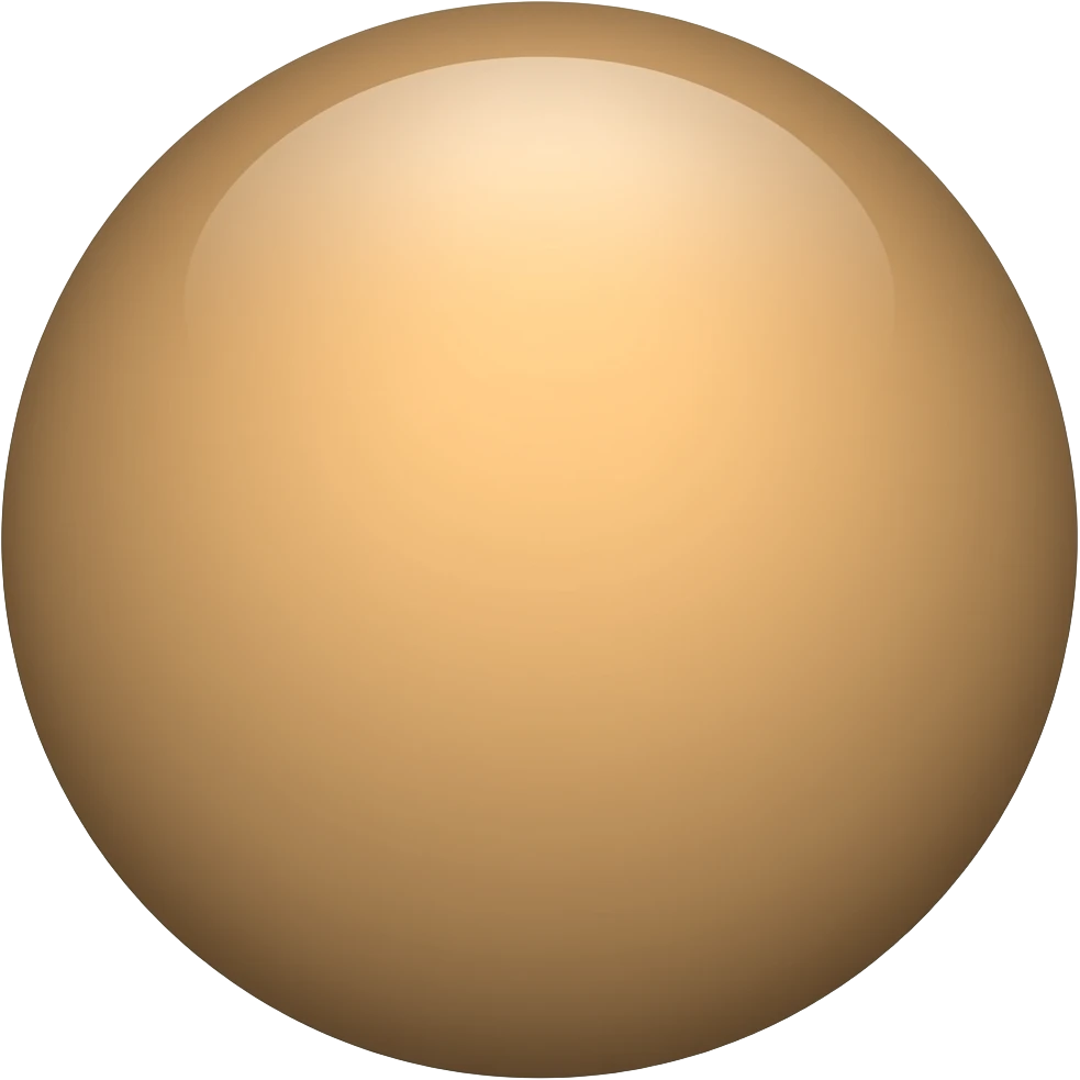 A tan circle emoji