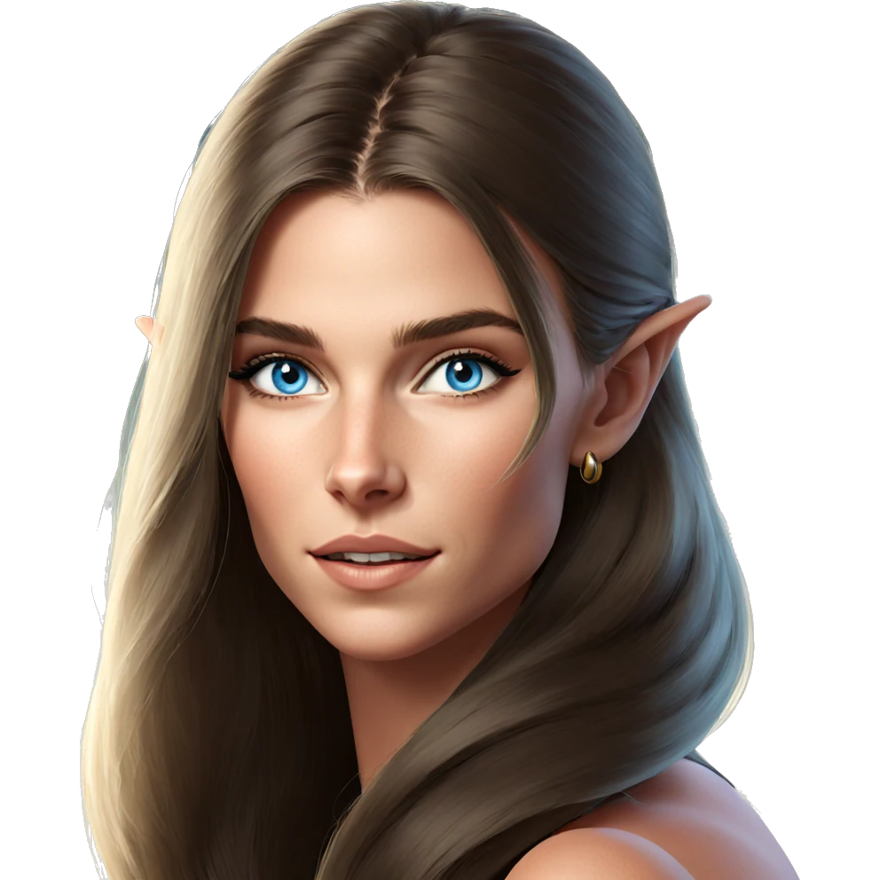 elf girl with blue eyes emoji