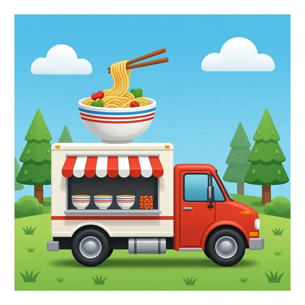 Noodle truck emoji