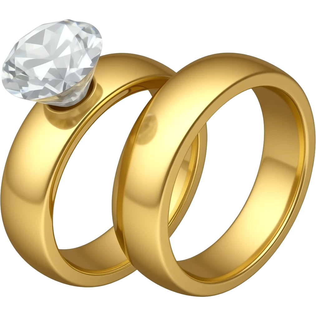 2 Rings only 1 with a diamant emoji