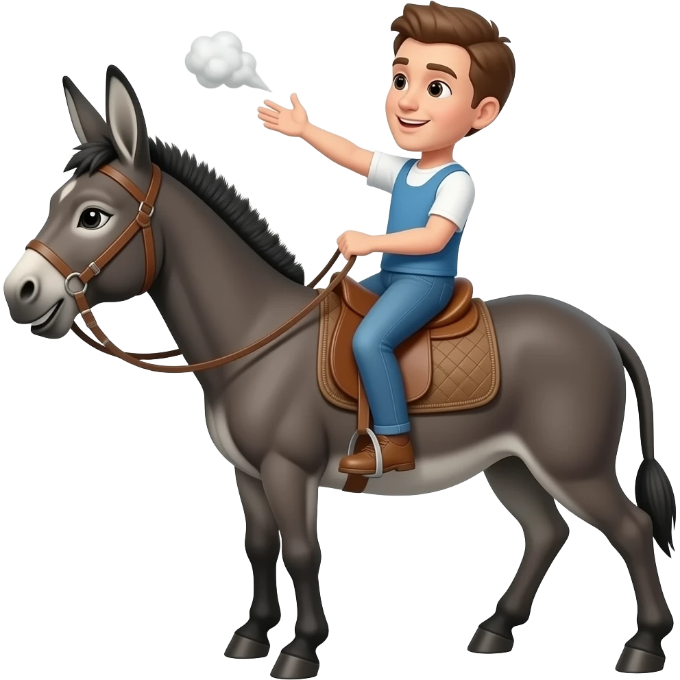 Throwing a donkey emoji