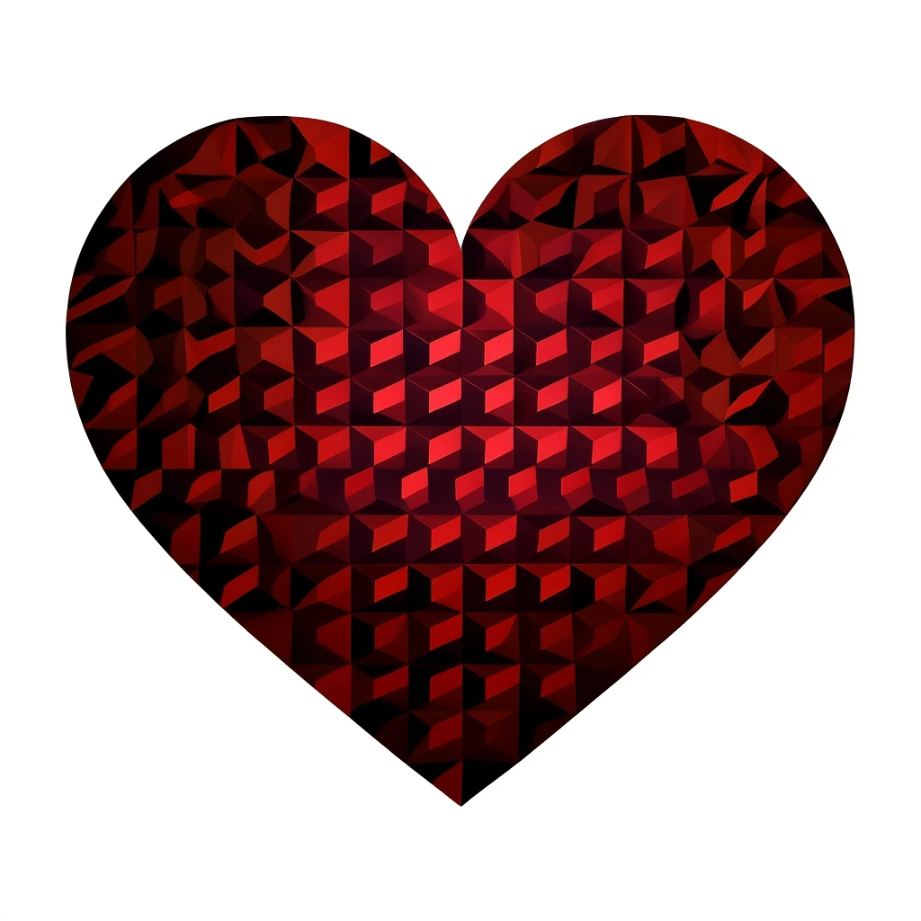 heart with a geometric pattern emoji