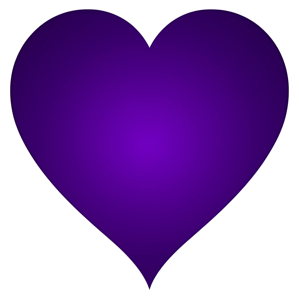 goth purple heart emoji