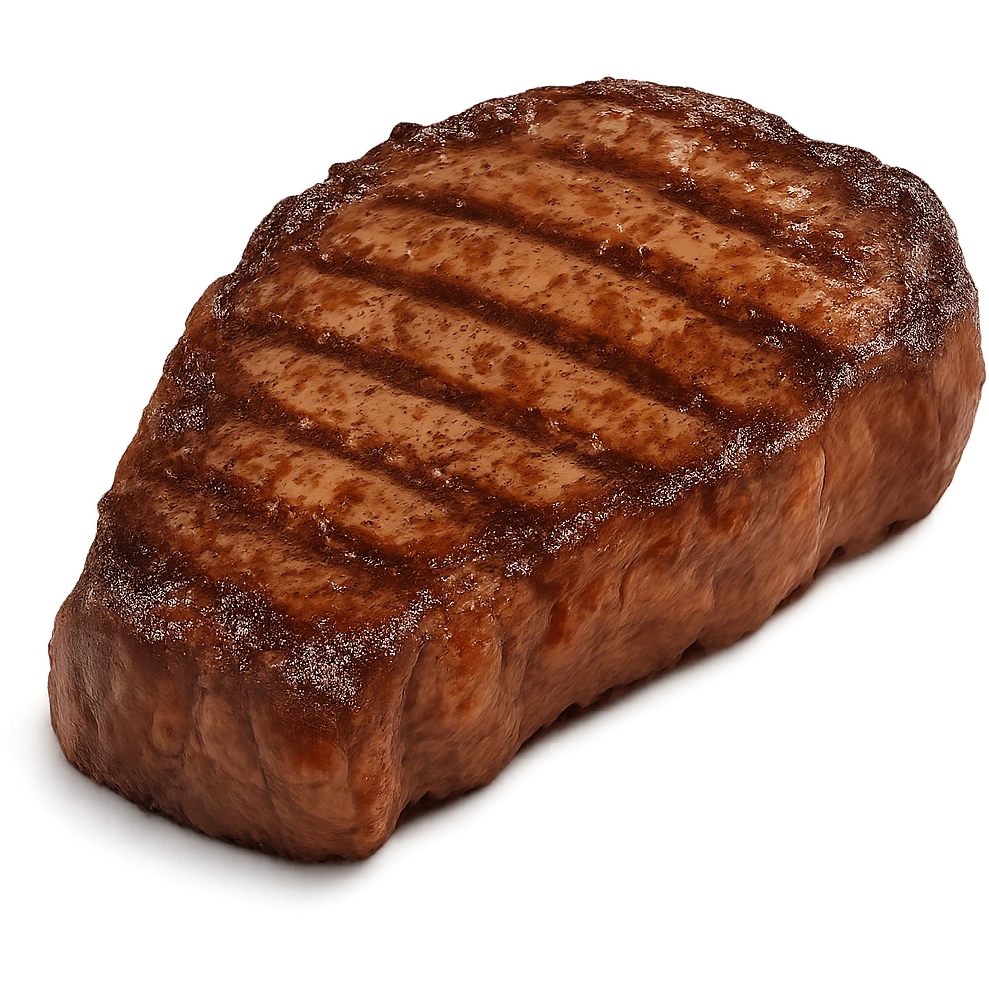 realistic juicy grilled steak, no background emoji