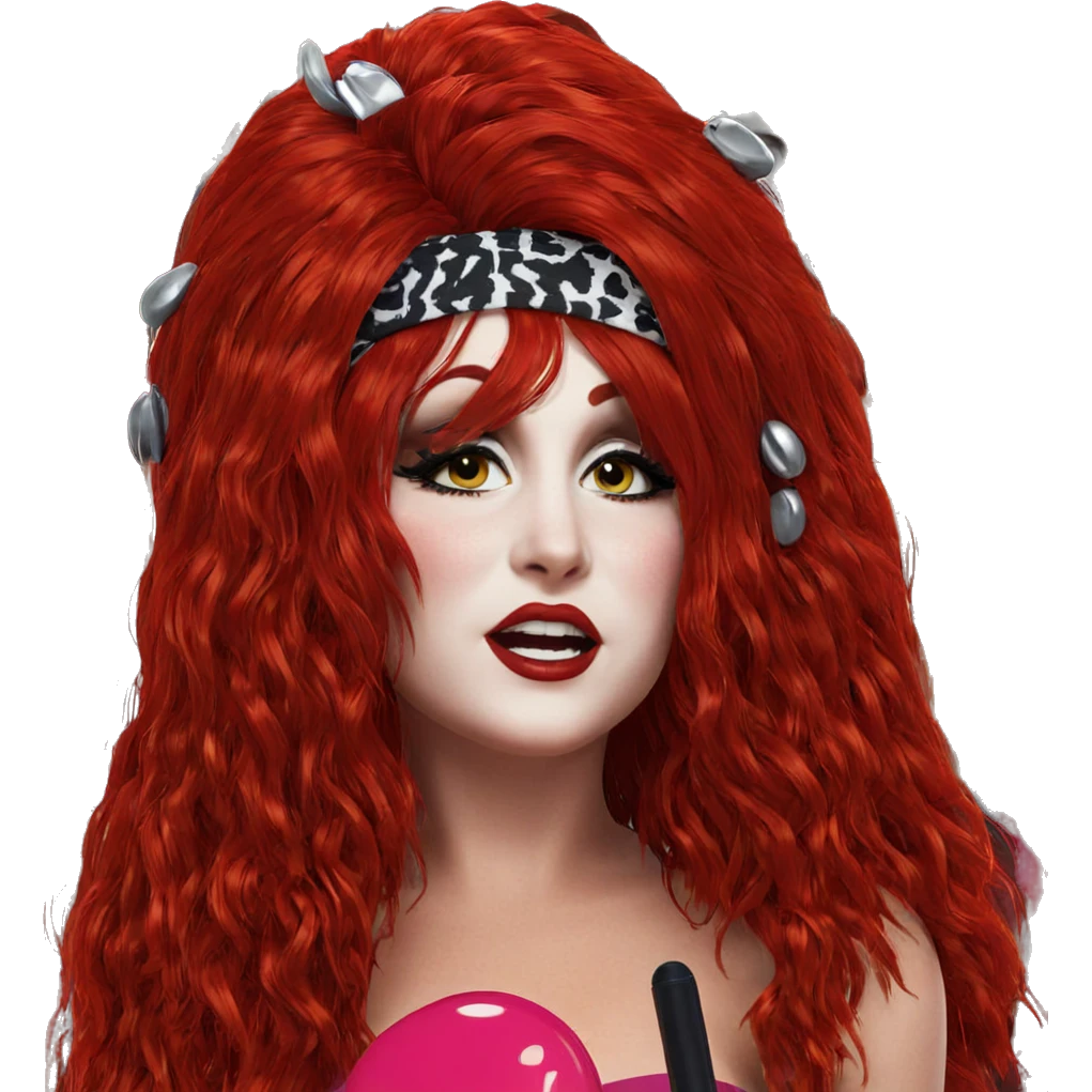 bold beauty with red hair emoji