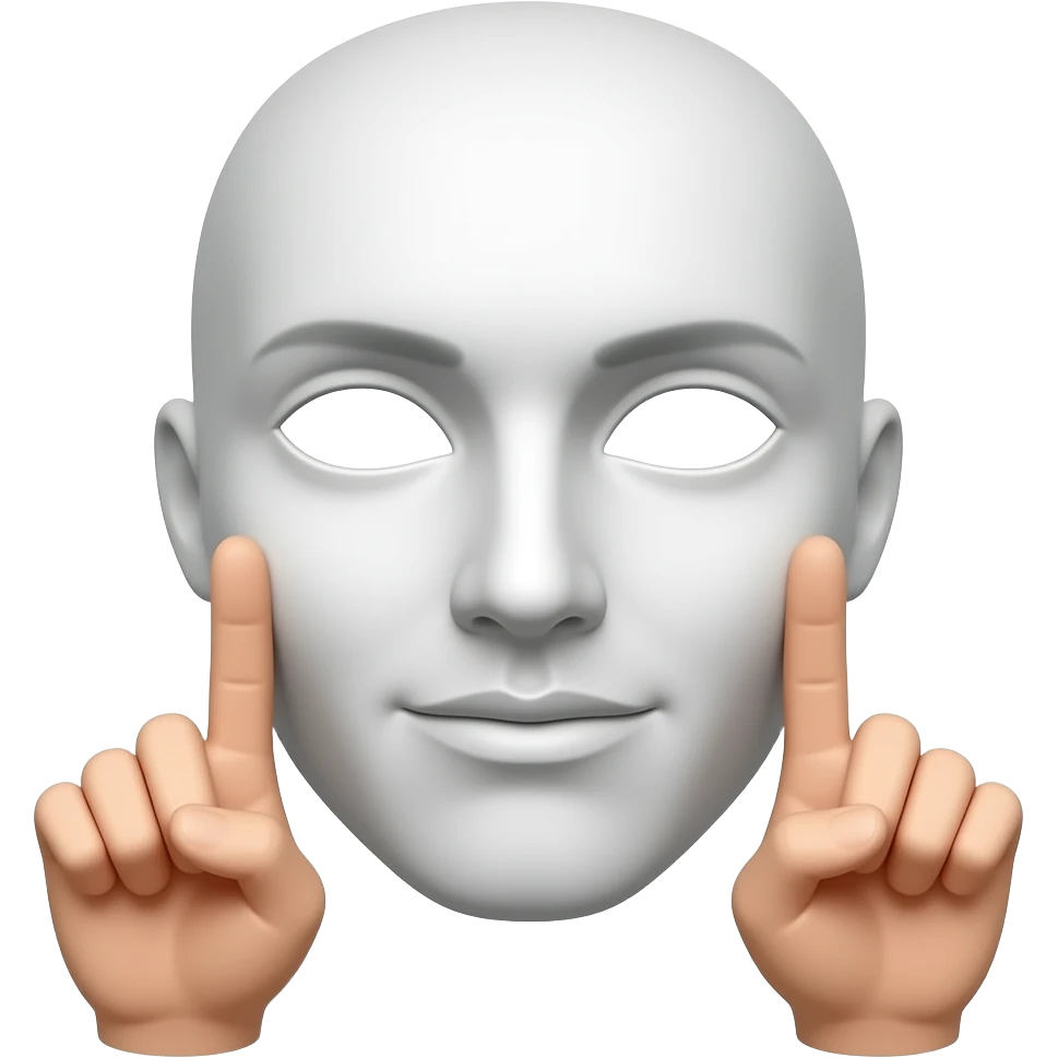 iki yüzlü maske ve sus işareti emoji
