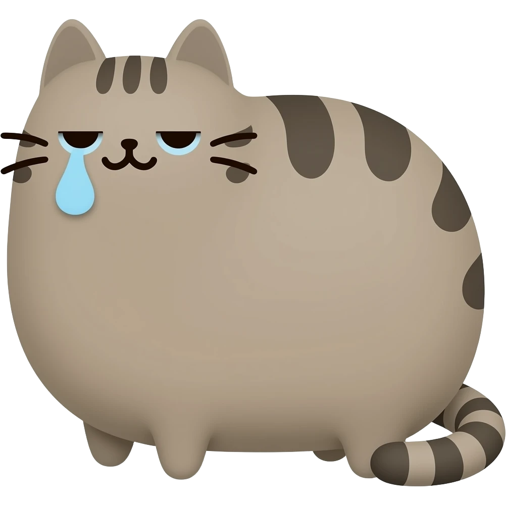 Tired pusheen emoji