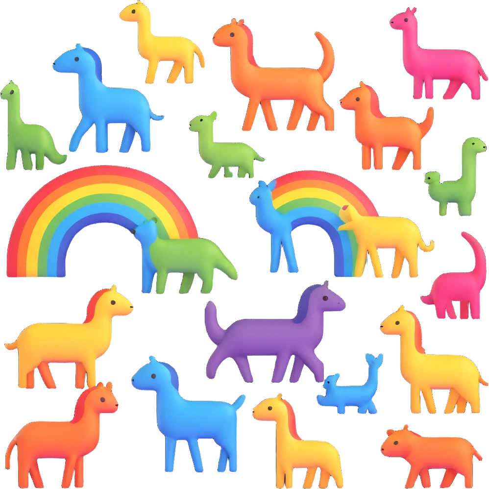 Rainbow Animals emoji