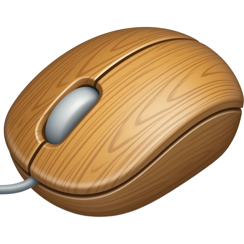 wooden comouter  mouse emoji