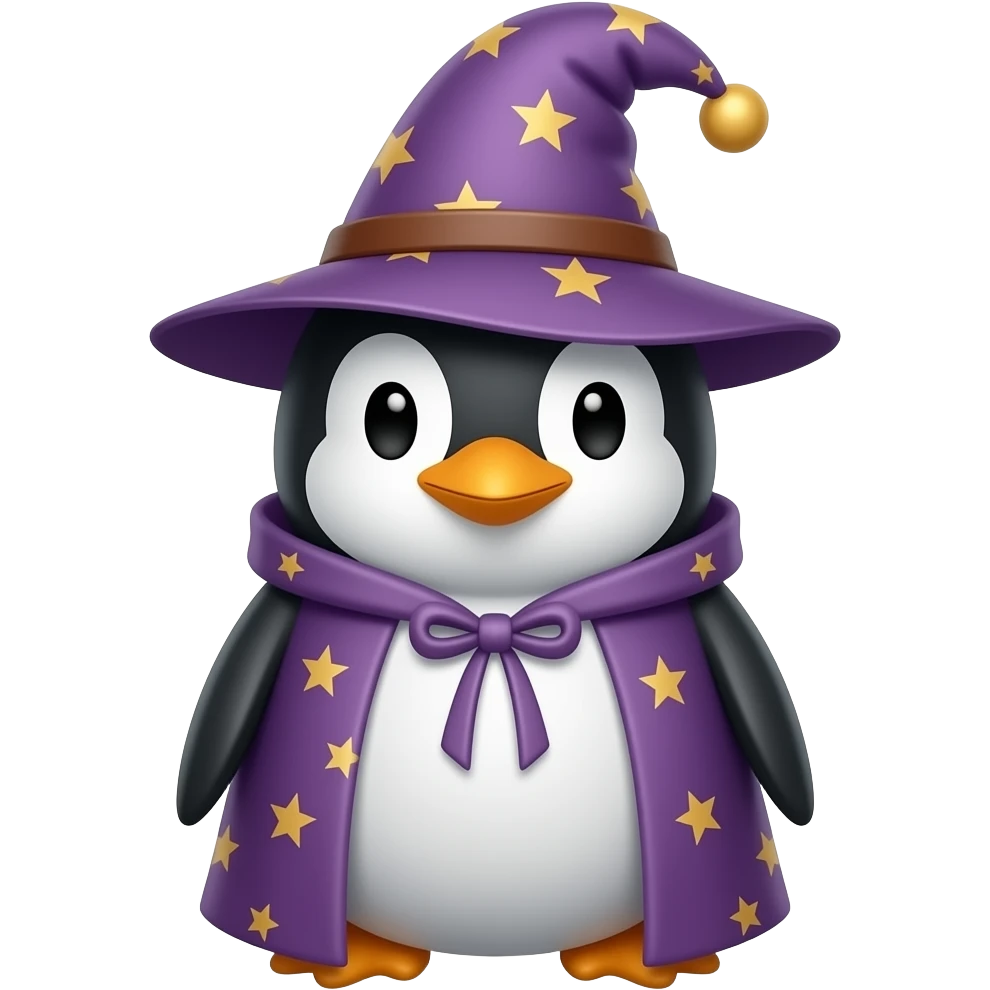 Penguin Wizard emoji