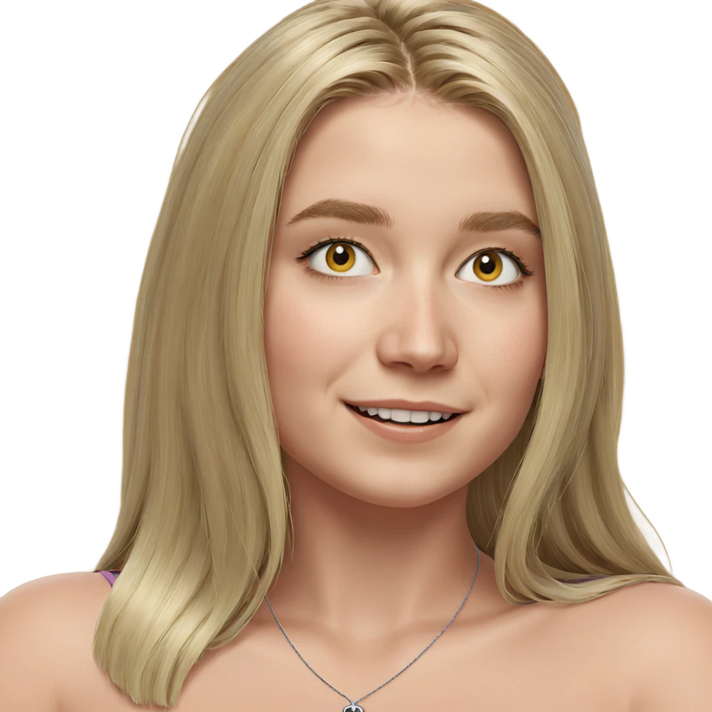 smiling girl with blonde hair emoji