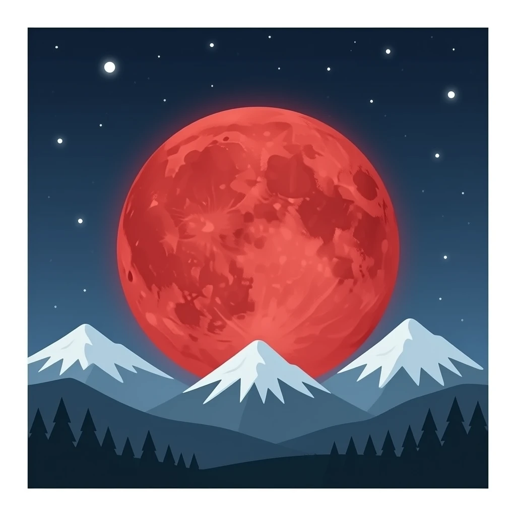 Red moon emoji