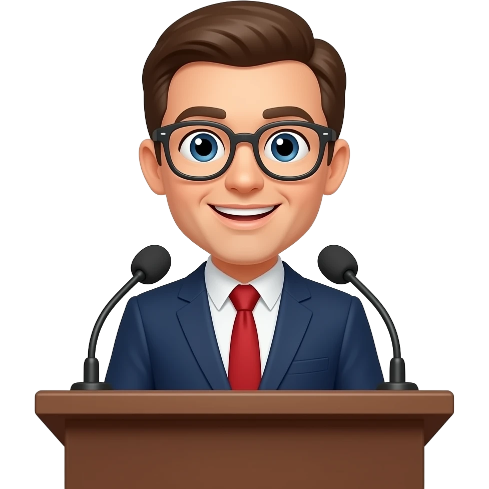 Podium speaker stage emoji