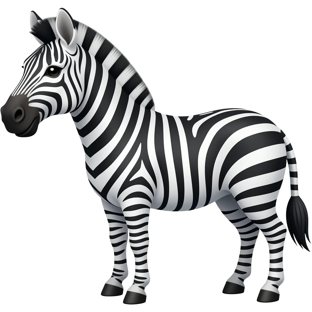 2d cartoon mix horse and zebra emoji