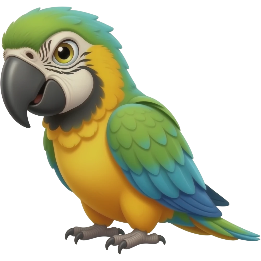 a parrot with expression of disgust and anger emoji