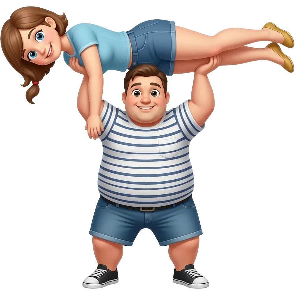 fatty person lifting skiny person emoji